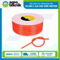 SELANG PU ORANGE OD 10 MM x 6,5 MM PER METER